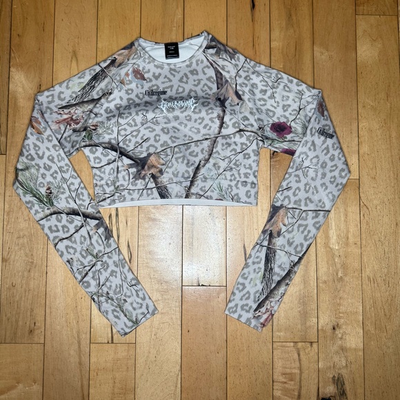Civil Regime Concrete Sin Energy  Seamless Long Sleeve Leopard Camo Sz Small - Picture 1 of 5
